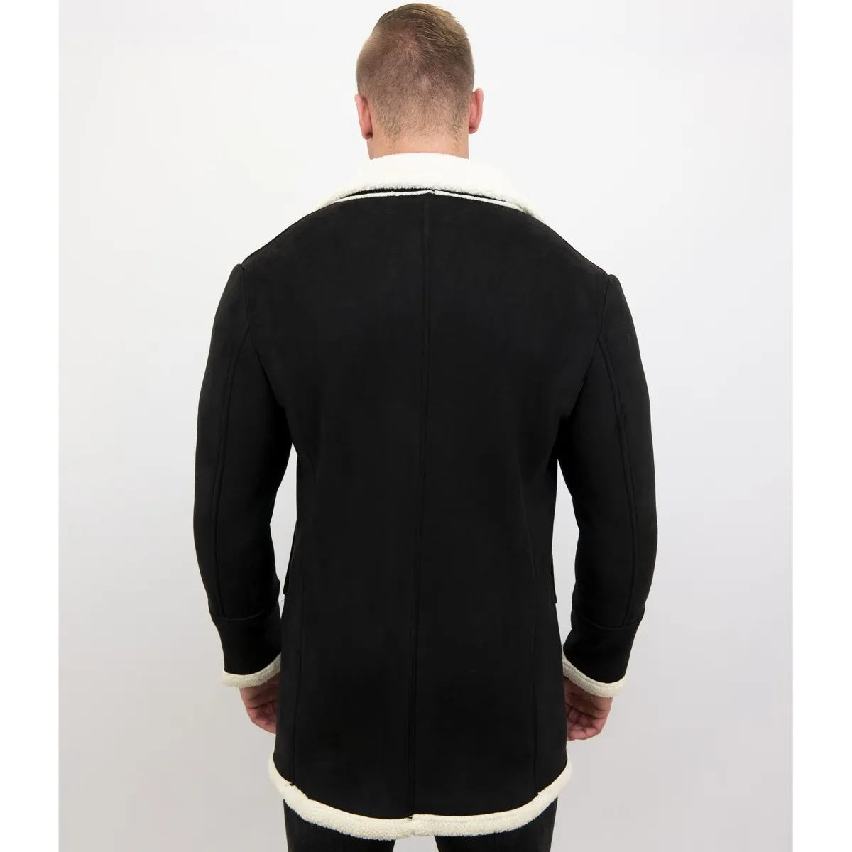 Men Abrigo De Piel Artificial Lammy