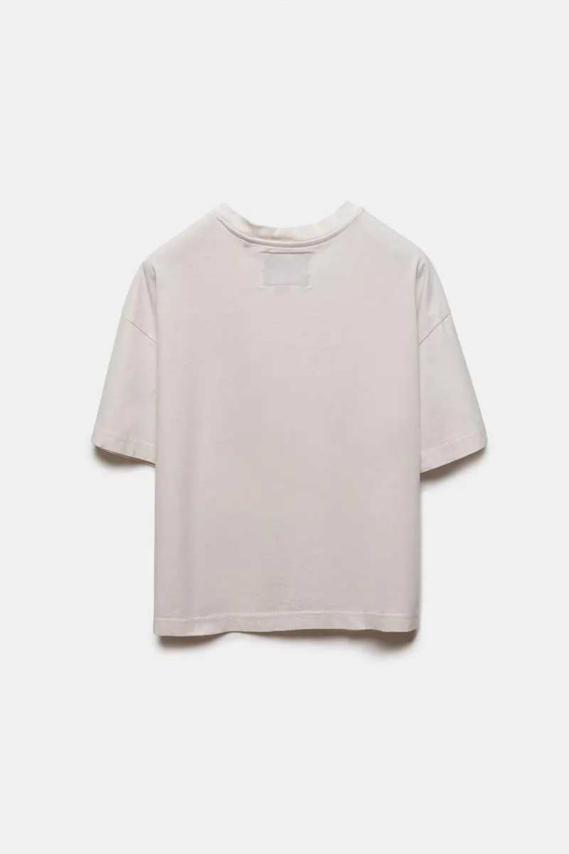 MEWS CLOTHING CAMISETA LIVE CREME MUJER