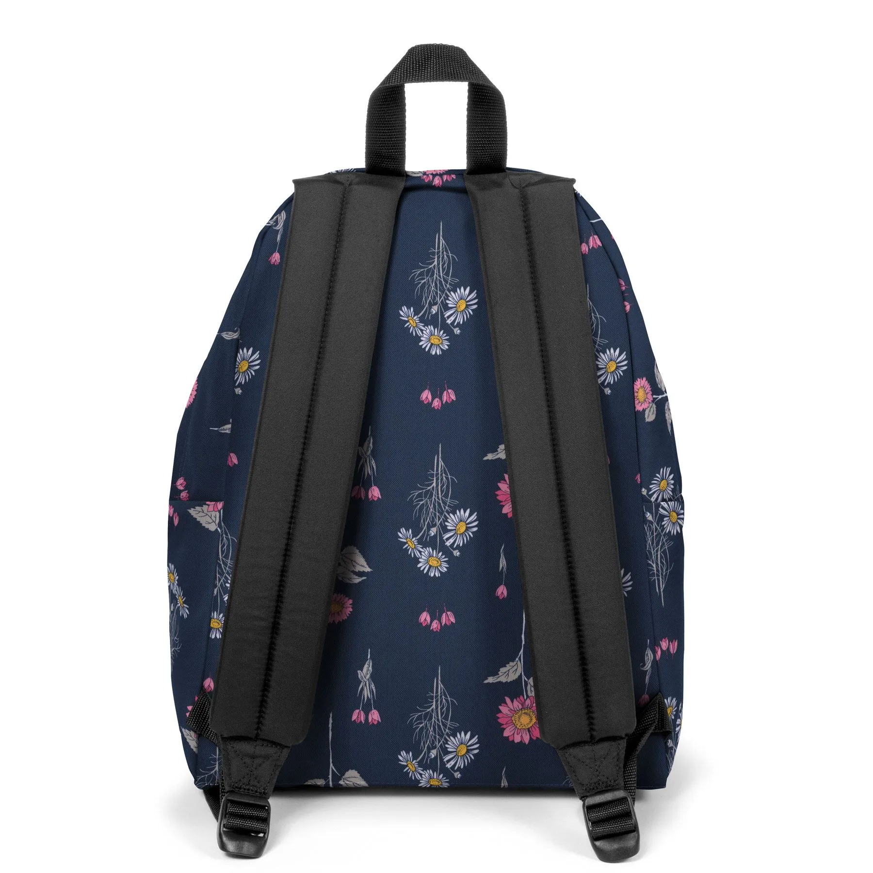 MOCHILA EASTPAK Padded Pak’r® 24 litros EK620J33 Wild Navy azul flores rosa y margaritas