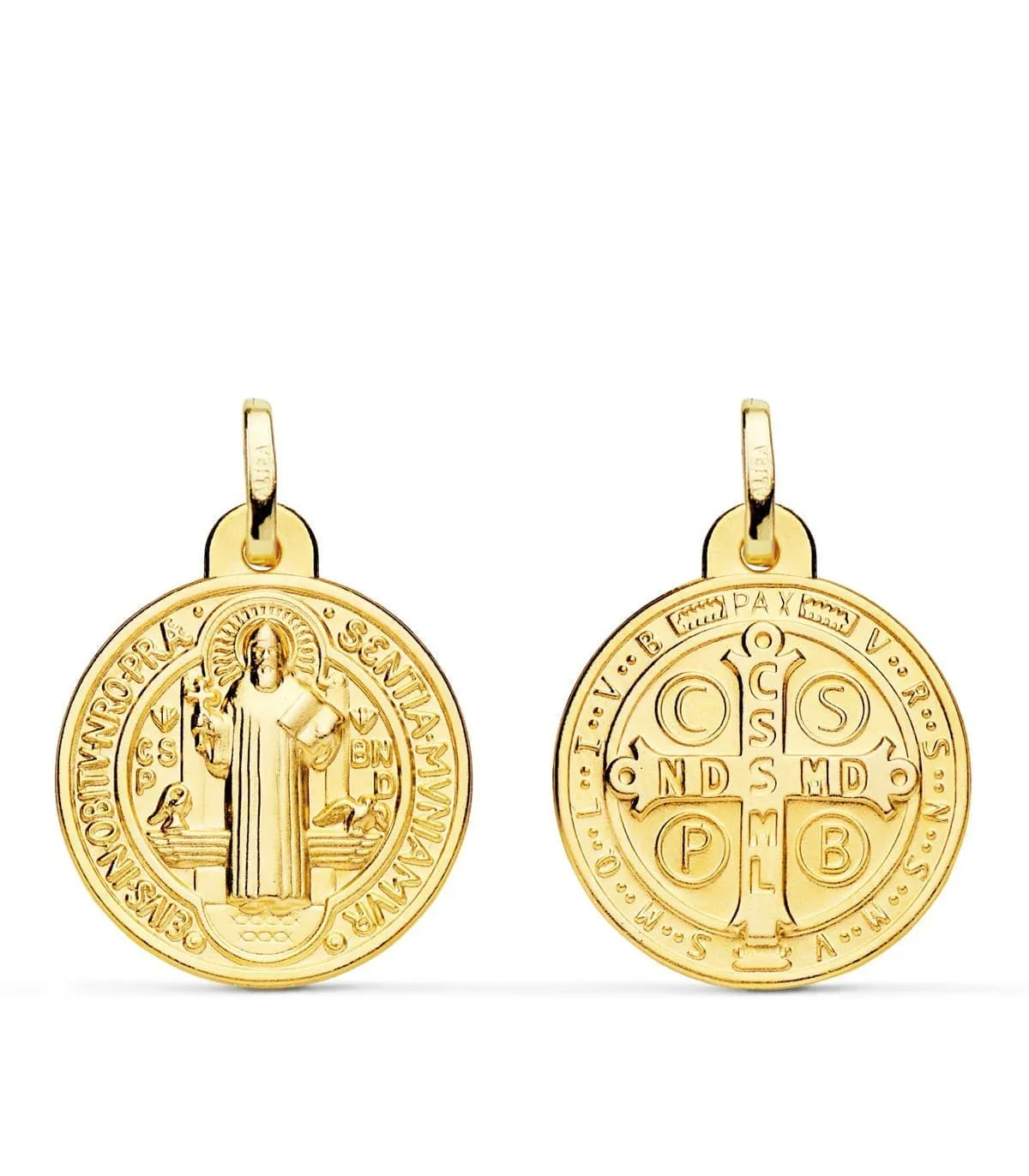 Médaille Saint Benoît Or 18K 20mm
