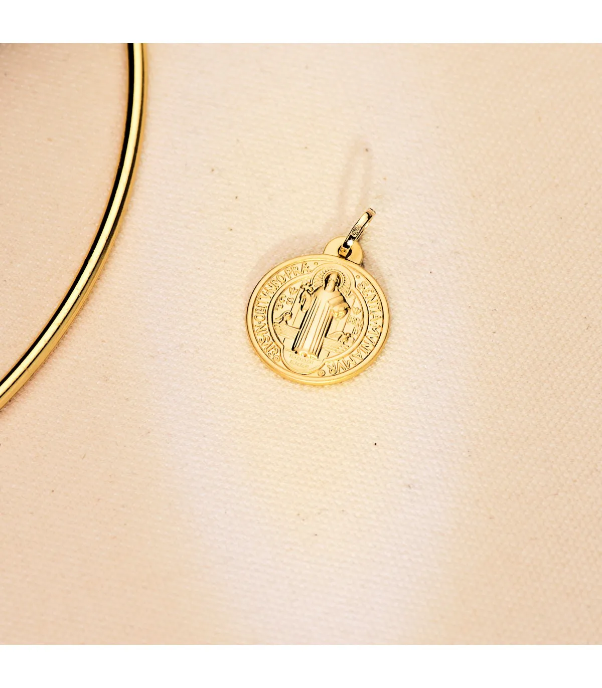 Médaille Saint Benoît Or 18K 20mm