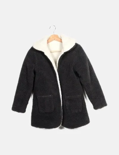 Neck & Neck Abrigo reversible bicolor borrego