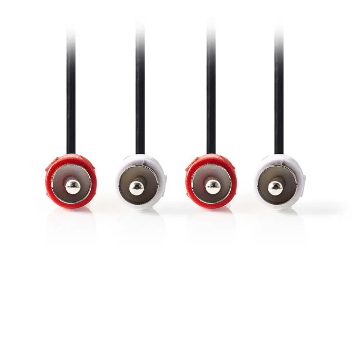 NEDIS CAGP24200BK10 CABLE DE AUDIO ESTéREO 2X RCA MACHO2X RCA MACHO 1.0M NEGRO