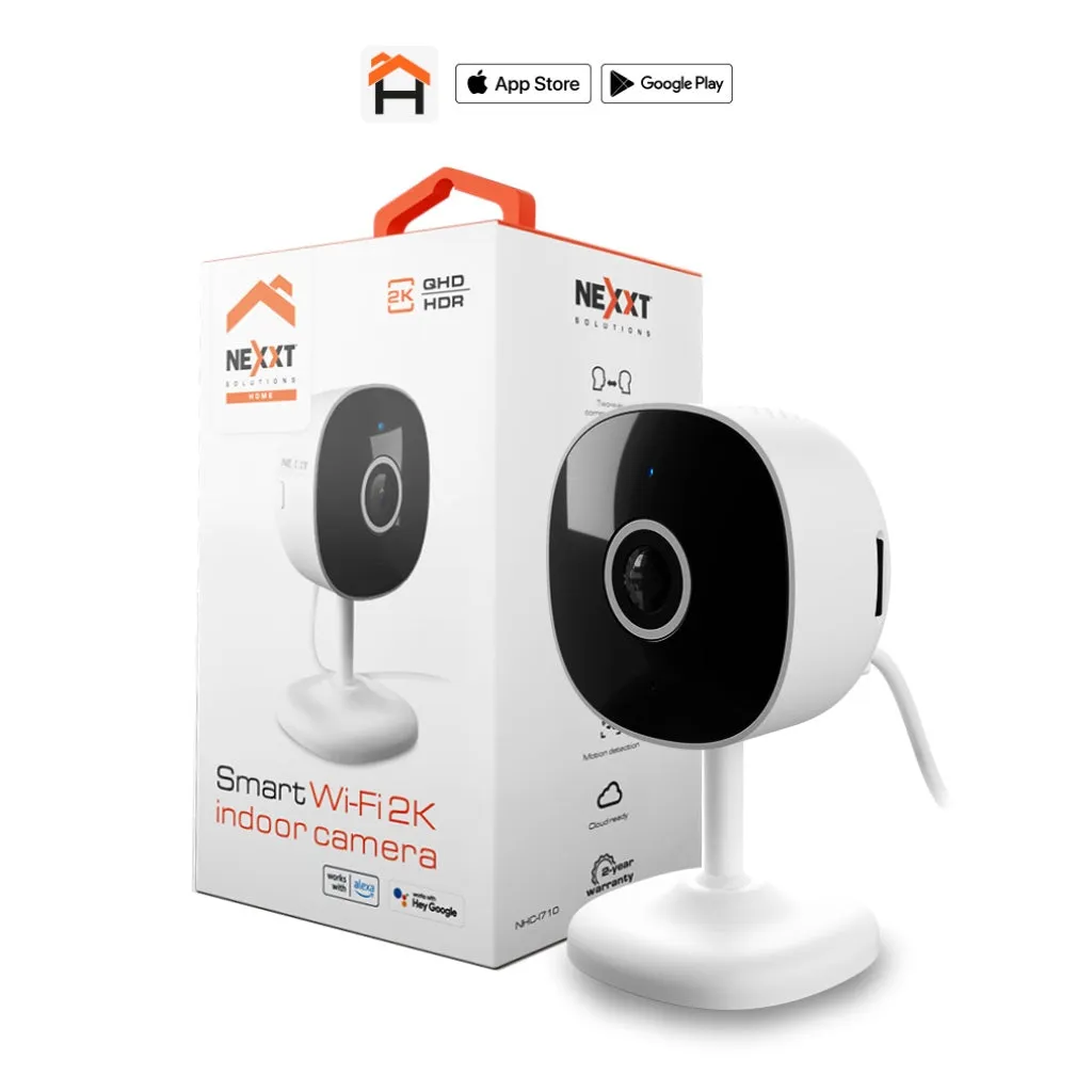 NEXXT SOLUTIONS KIT SMART HOME CáMARA INTELIGENTE WIFI DE 2K PARA INTERIOR  + CáMARA INTELIGENTE WIFI + BOMBILLO INTELIGENTE, 
