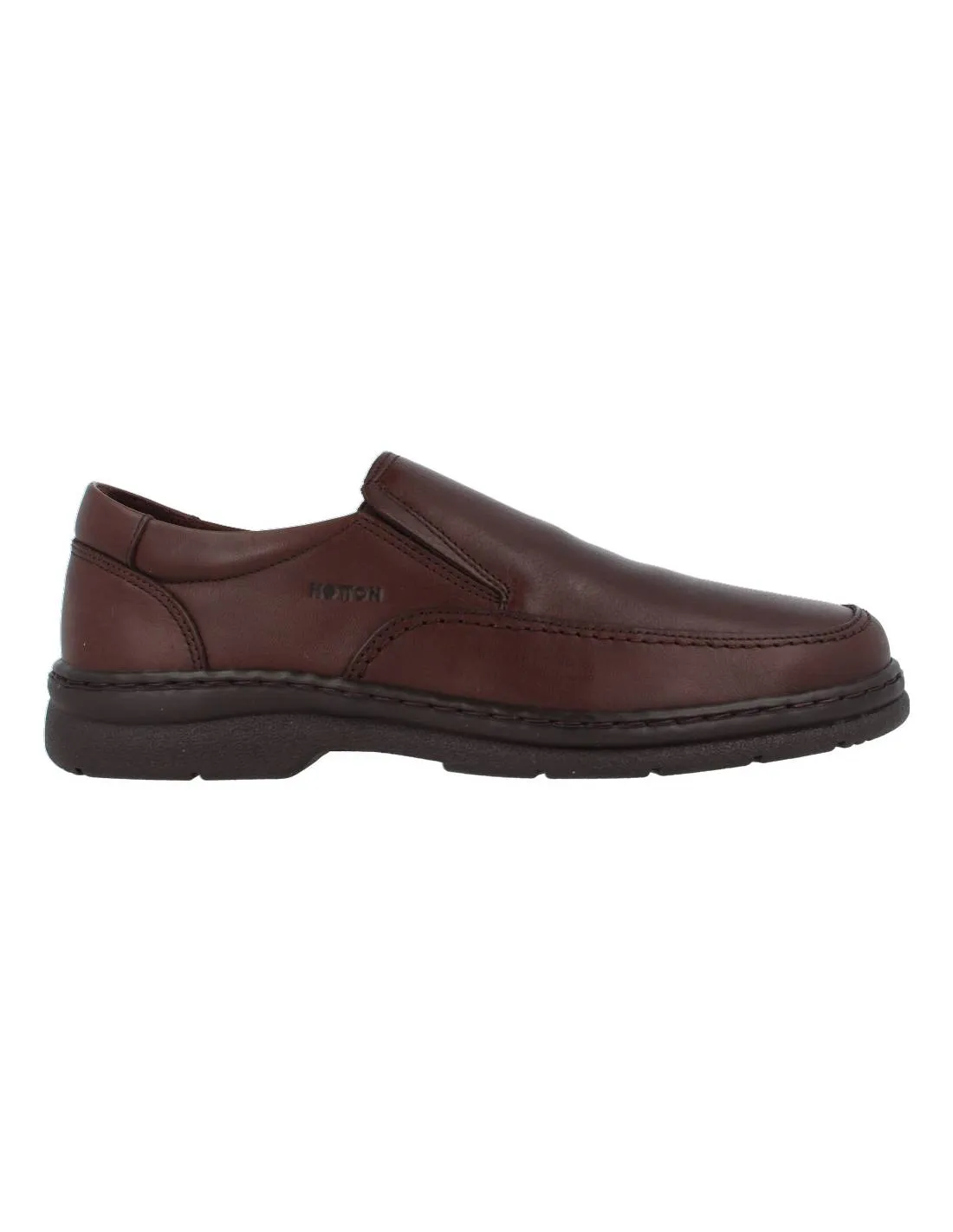 NOTTON  ZAPATO HOMBRE PIEL ELáSTICOS MARRóN