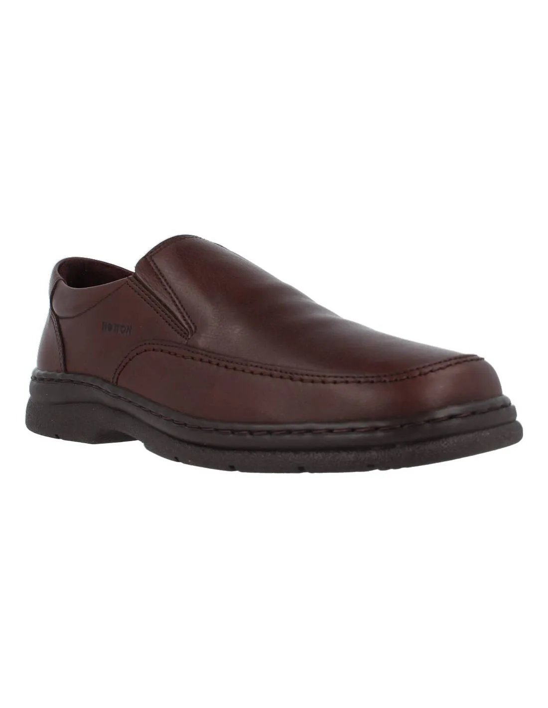 NOTTON  ZAPATO HOMBRE PIEL ELáSTICOS MARRóN