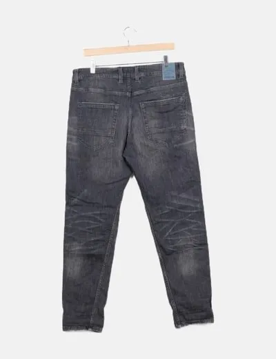 ONLY & SONS Jeans denim gris detalles ripped