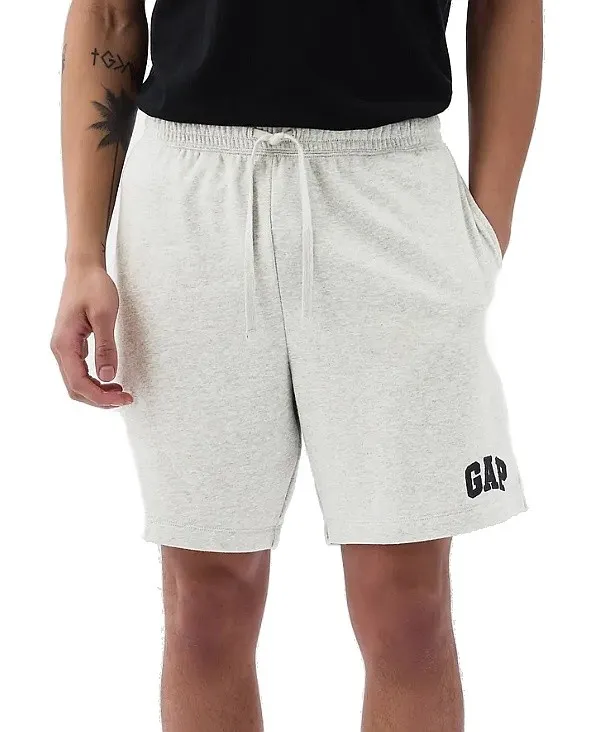 PANTALONES CORTOS GAP LOGO FRENCH TERRY  LIGHT HEATHER GREY  MEN´S