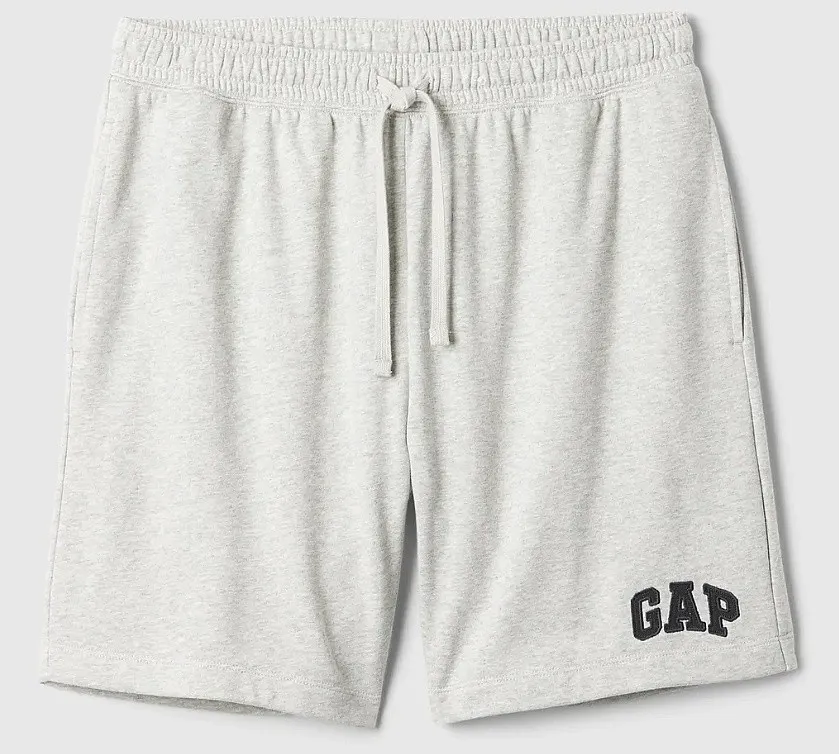 PANTALONES CORTOS GAP LOGO FRENCH TERRY  LIGHT HEATHER GREY  MEN´S