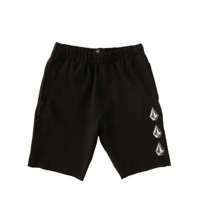 Pantalón corto Volcom Iconic Stone Fleece (negro) Niño