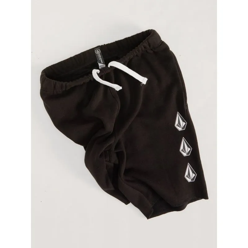 Pantalón corto Volcom Iconic Stone Fleece (negro) Niño