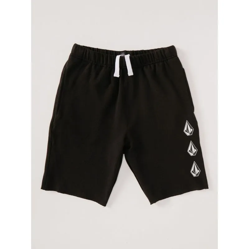 Pantalón corto Volcom Iconic Stone Fleece (negro) Niño