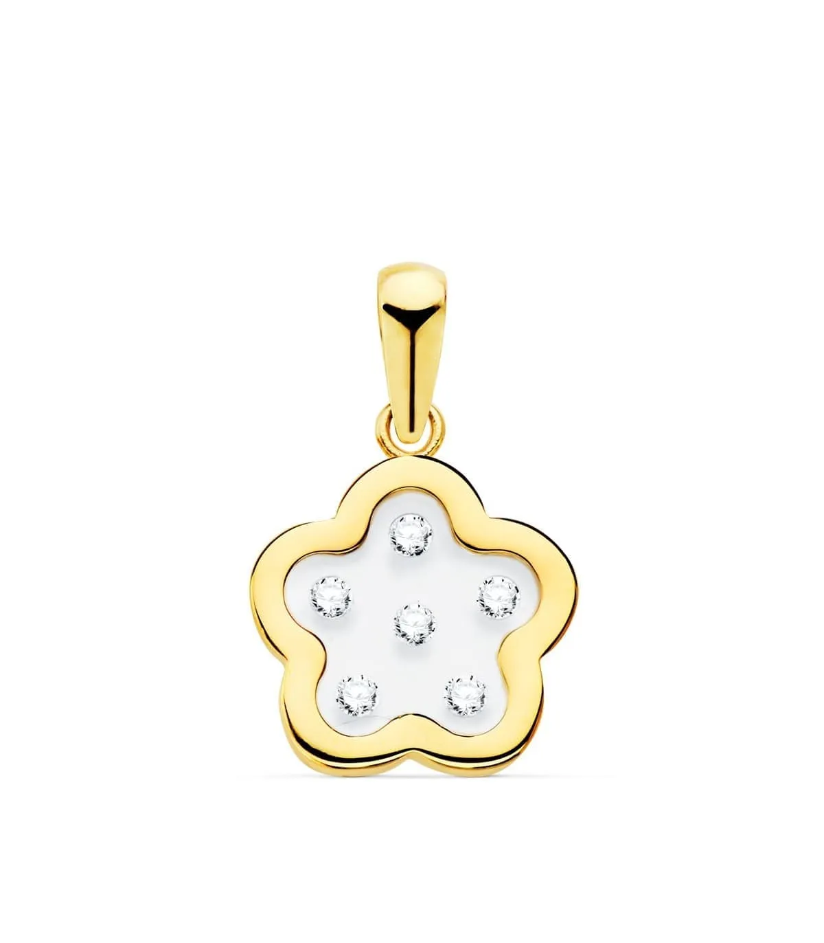Pendentif Gravity Or Jaune 18K Fleur