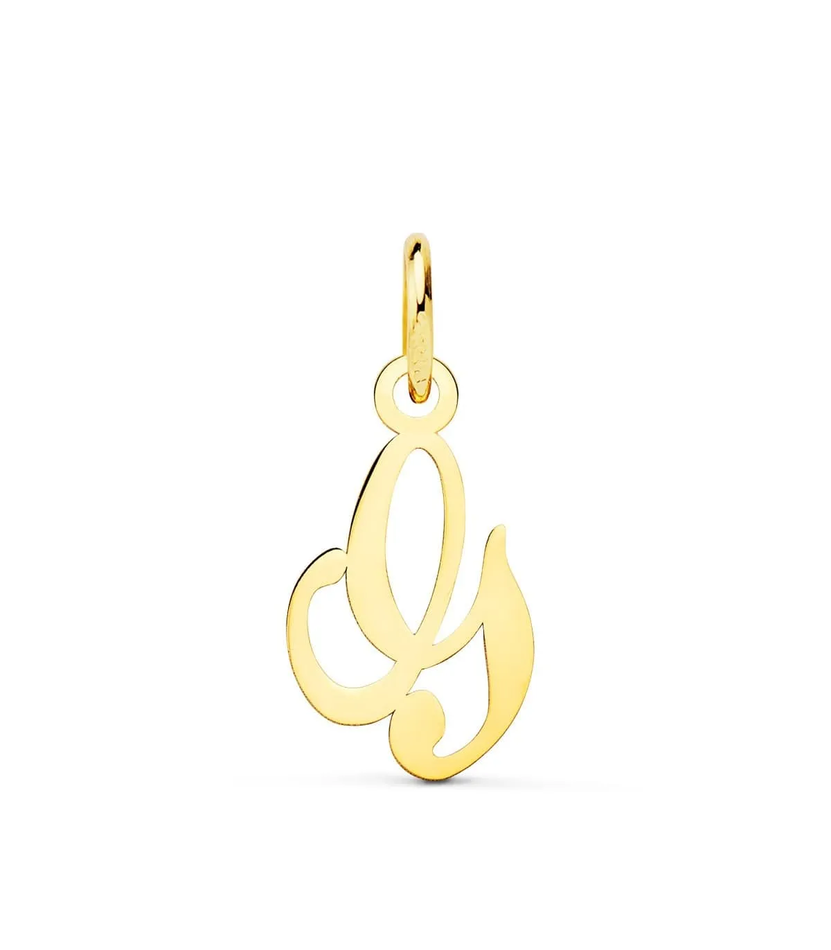 Pendentif initiale G or jaune 18k