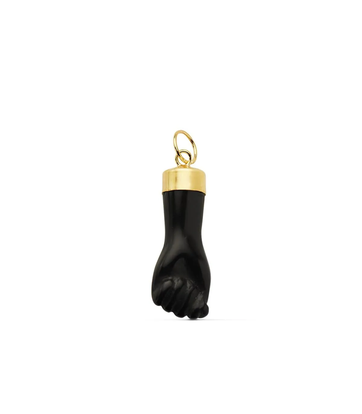 Pendentif Main Noire Or Jaune 18k