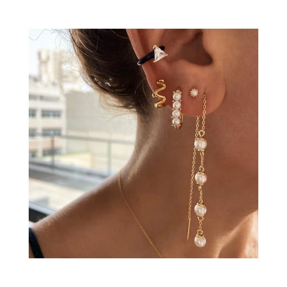 Pendiente Aro Crimp Oro
