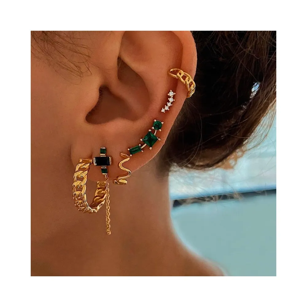 Pendiente Aro Crimp Oro