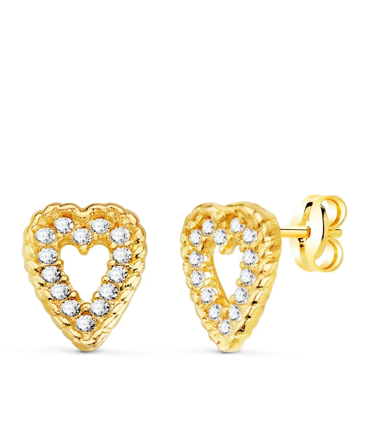 Pendientes de mujer Corazón Oro 18K