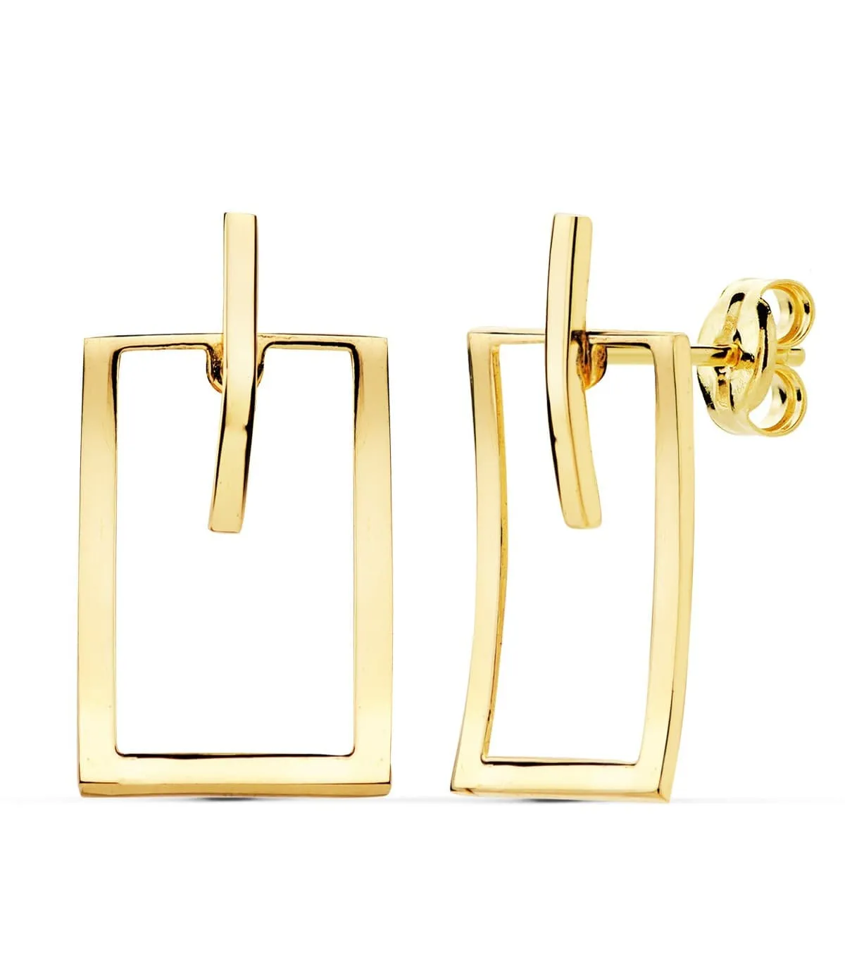 Pendientes Oro Amarillo 18K Geometric