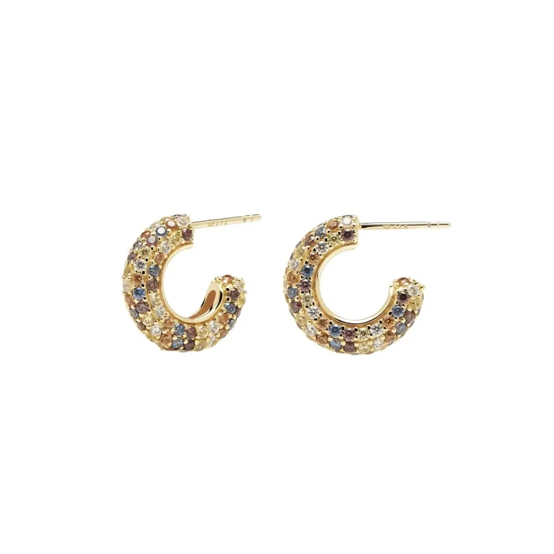 PENDIENTES PDPAOLA TIGER PLATA BAÑO DE ORO AR01291U