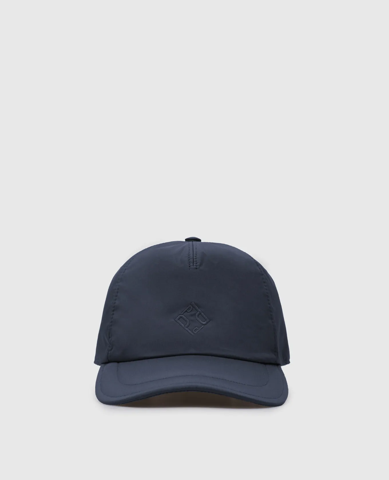 Peserico Blue cap with logo monogram embroidery