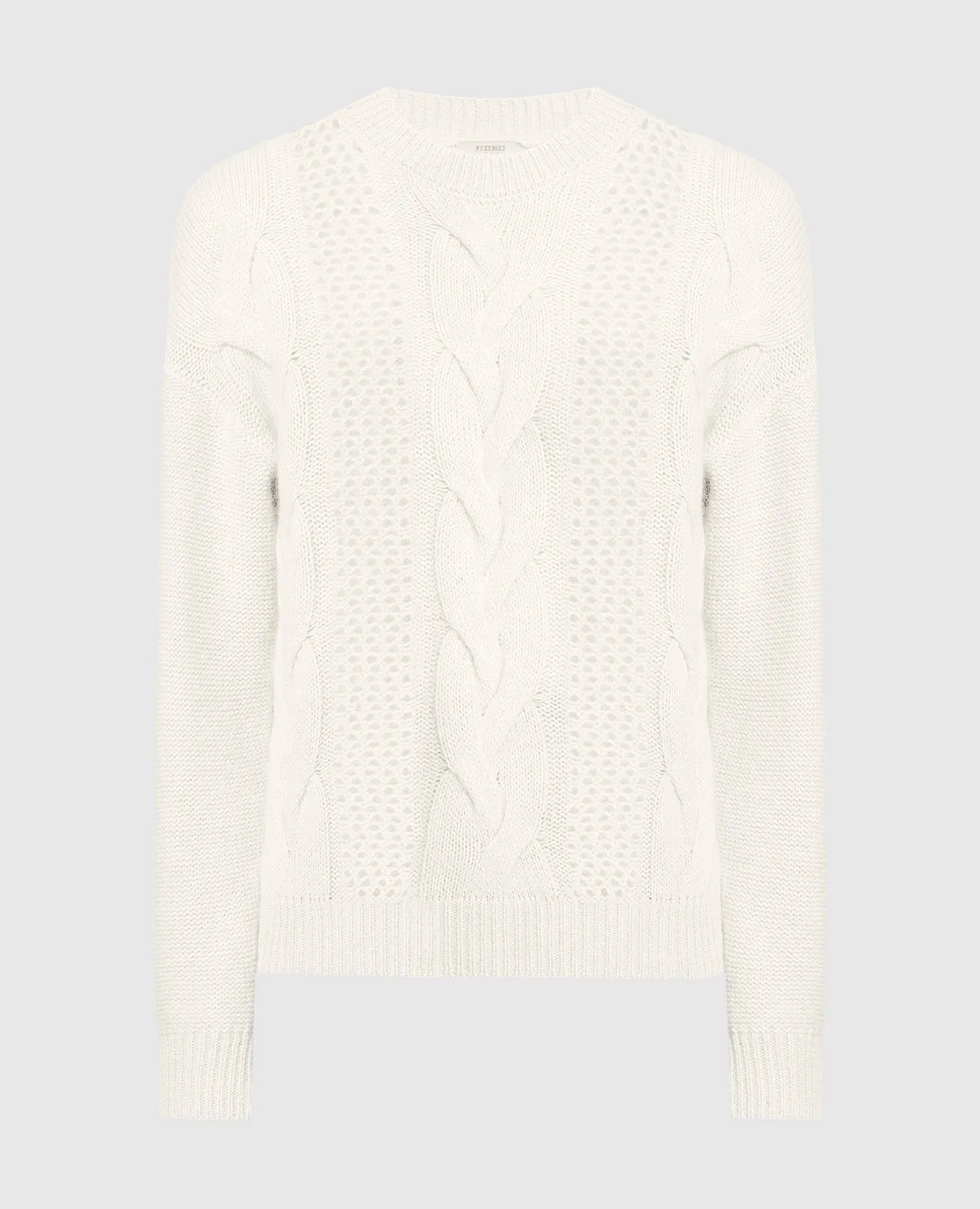 Peserico White wool, silk and cashmere sweater