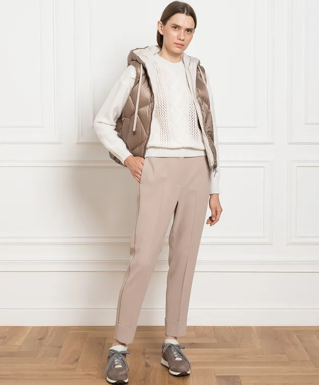 Peserico White wool, silk and cashmere sweater
