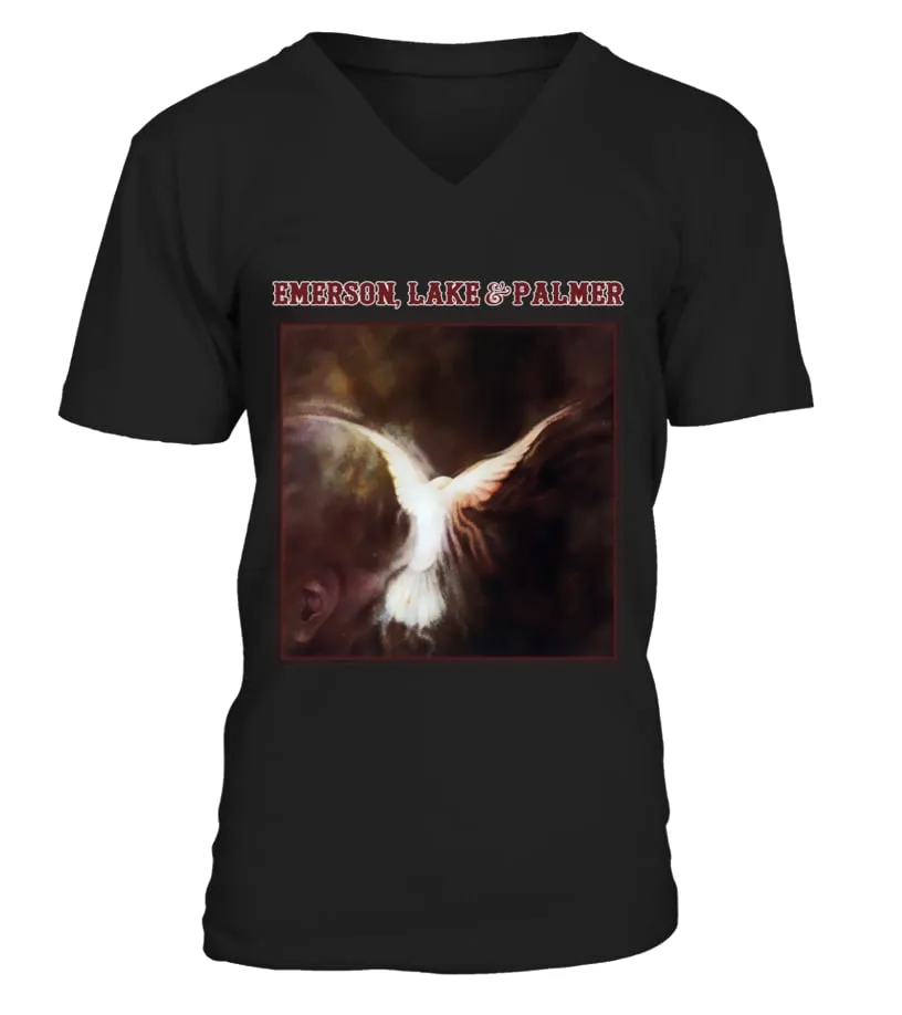 PGSRBK. EMERSON, LAKE AND PALMER  EMERSON, LAKE AND PALMER ALBUM CAMISETA CUELLO EN V UNISEX