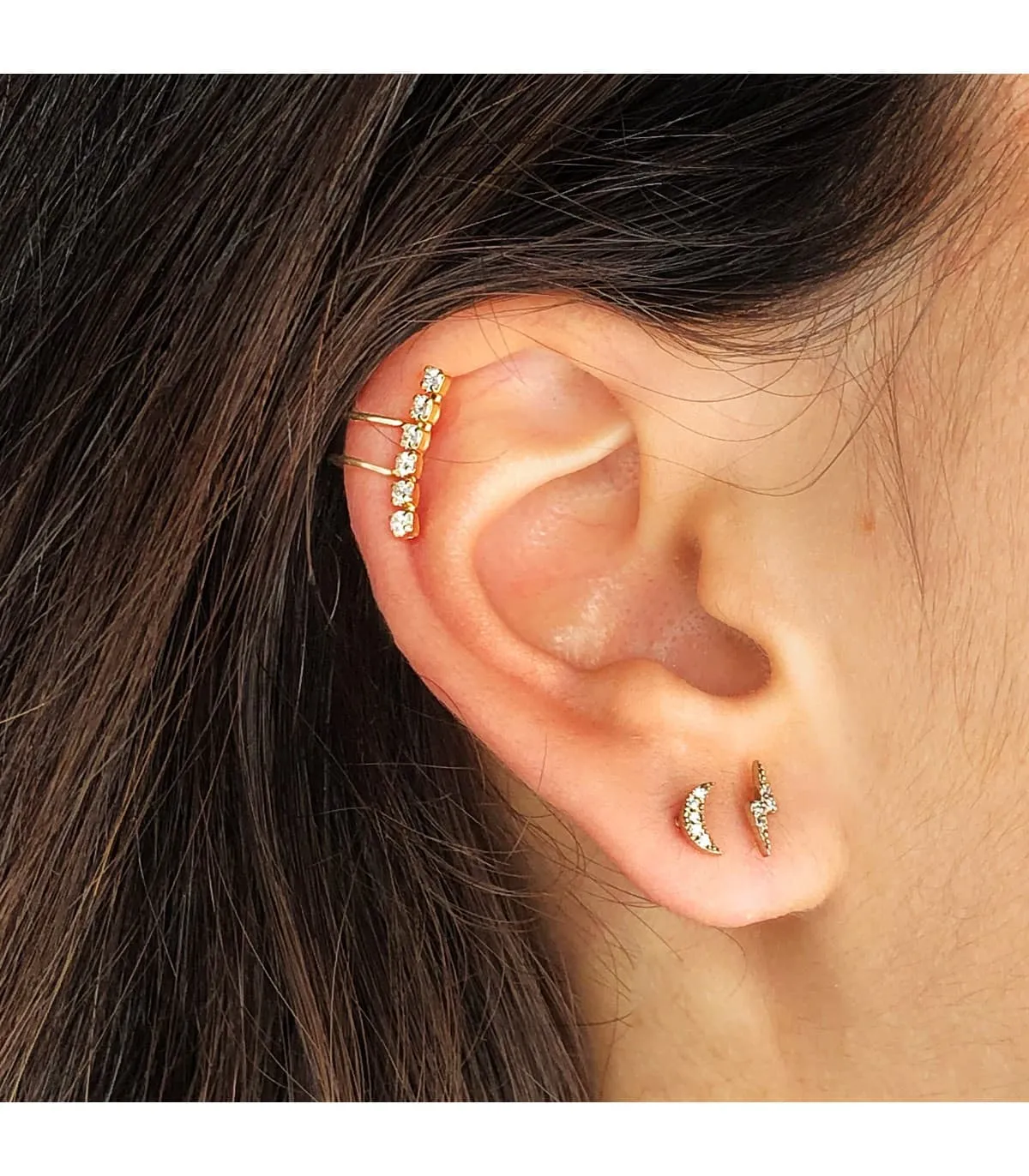 Piercing mini Luna Oro Amarillo 18K