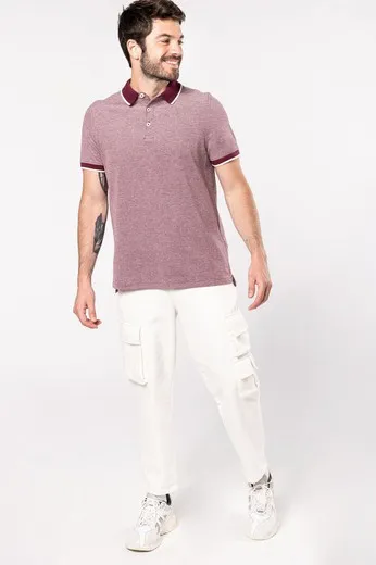 Polo bicolor para hombre