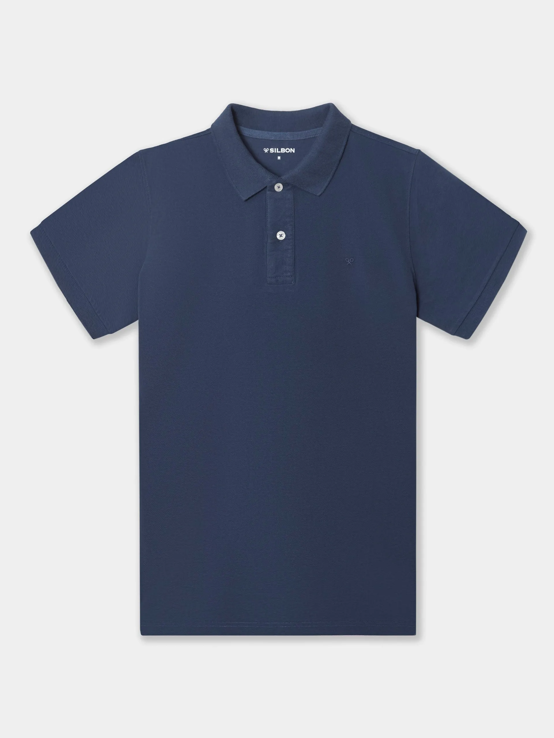 Polo clasico logo azul marino