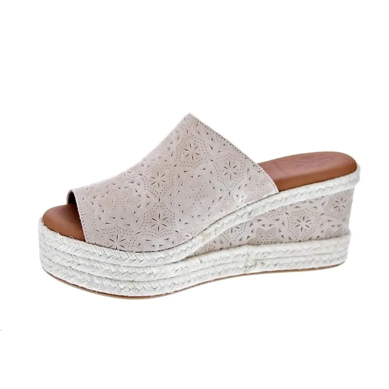 Popa Sandalias Mujer Arenita Grabado Beige