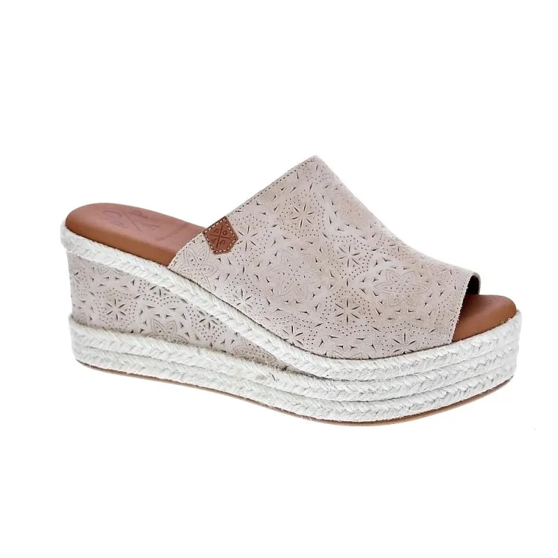 Popa Sandalias Mujer Arenita Grabado Beige