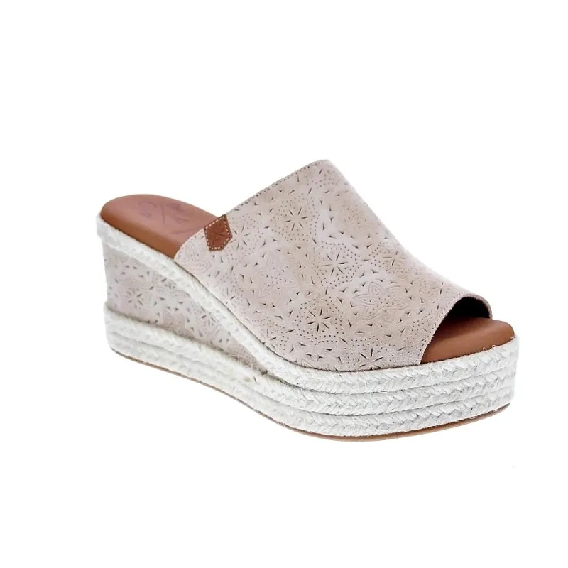 Popa Sandalias Mujer Arenita Grabado Beige