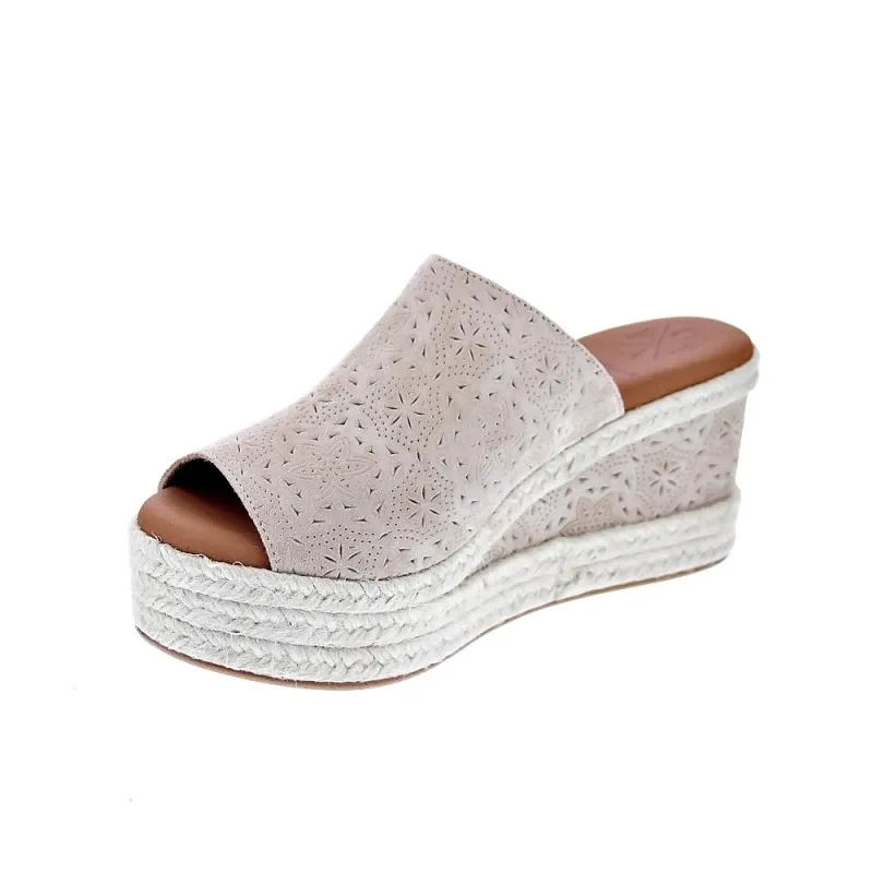 Popa Sandalias Mujer Arenita Grabado Beige