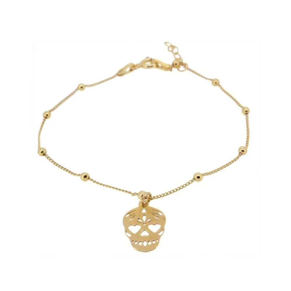 Pulsera Calavera Oro