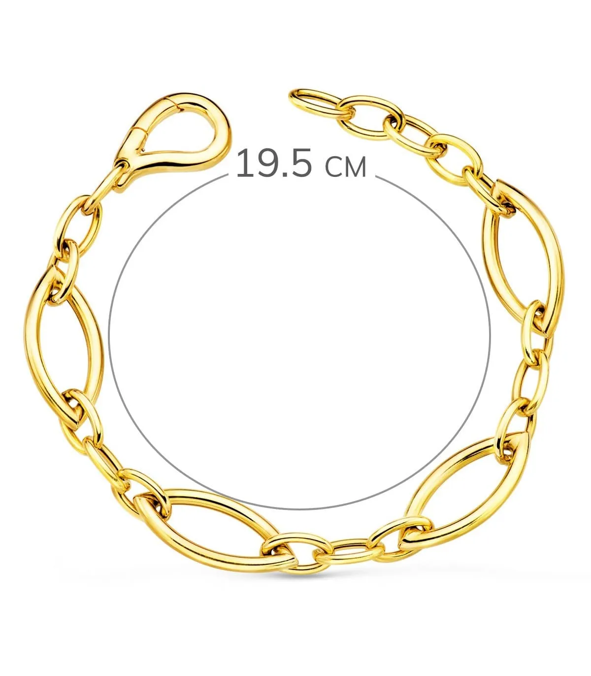 Pulsera Mujer Oro Amarillo 18K 19,5cm