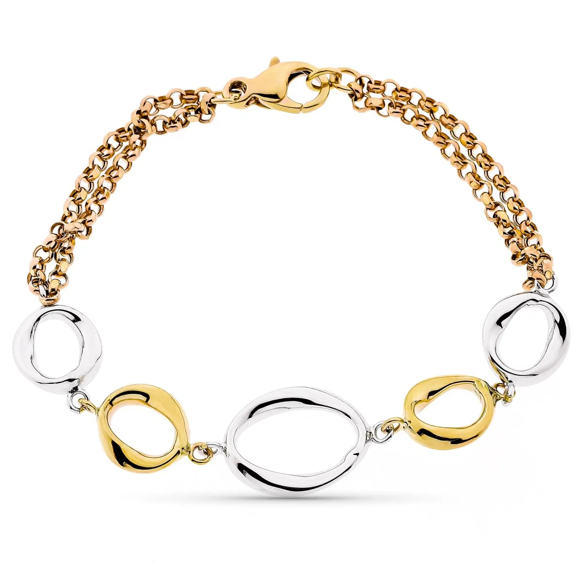 Pulsera Oro 9 kt. Tricolor