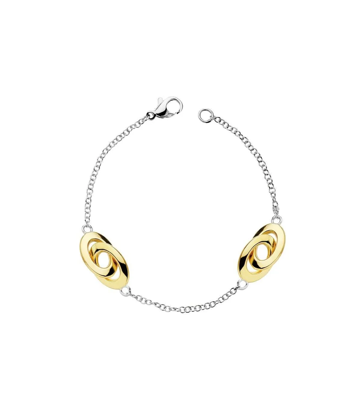 Pulsera oro bicolor 18k Alianzas