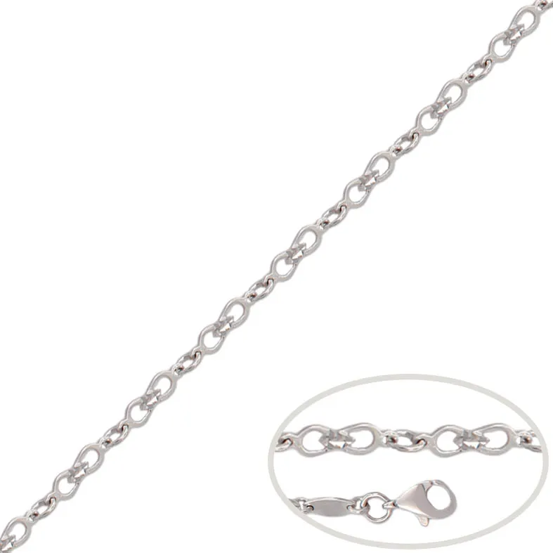 Pulsera Oro Blanco Infinitos 3,50 mm.