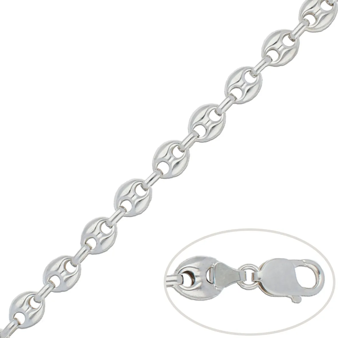Pulsera Plata Calabrote 10mm.