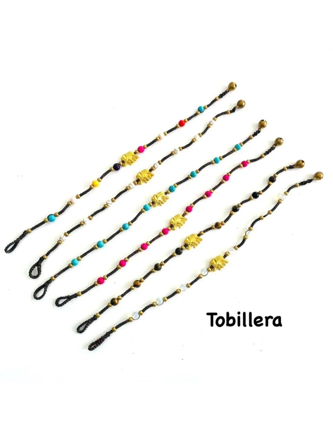 PULSERA TOBILLERA MUJER CUERO MACRAME ELFANTE