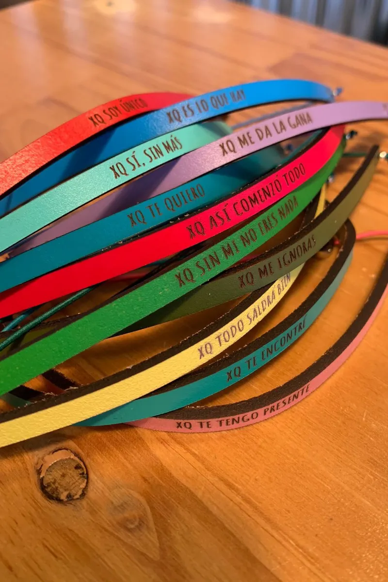 Pulsera XQ TE QUIERO color turquesa