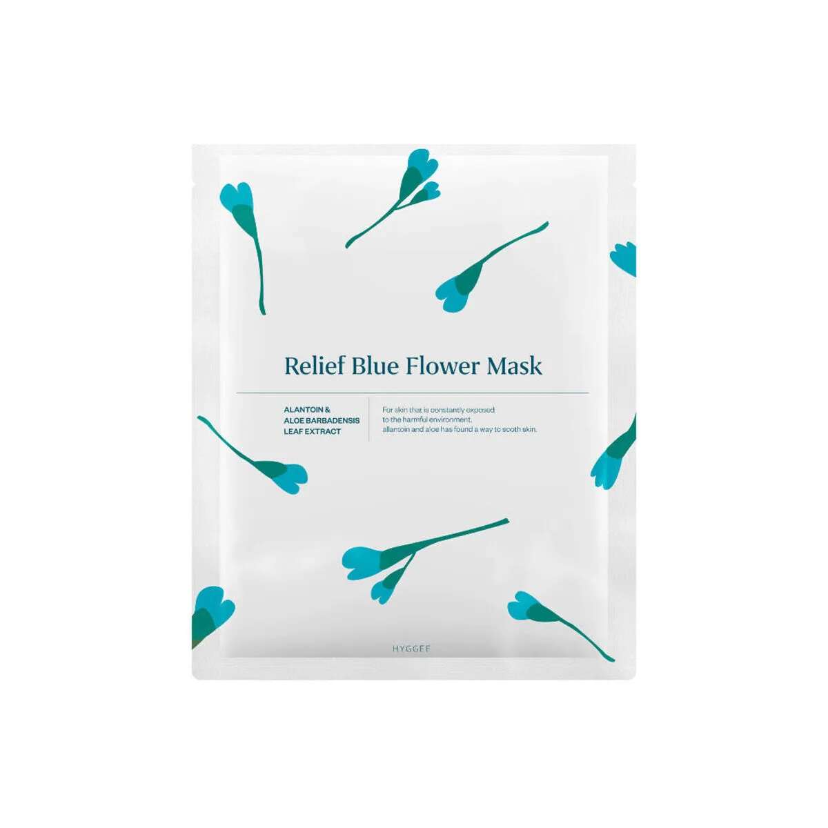 Relief Blue Flower Mask