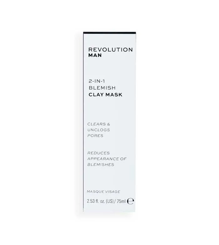REVOLUTION MAN  MASCARILLA FACIAL ANTIIMPERFECIONES 2 IN 1 BLEMESH CLAY MASK