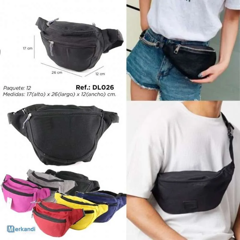 RIñONERAS AL POR MAYOR: LOTE VARIADO EN MúLTIPLES COLORES  ACCESORIO UNISEX XXL