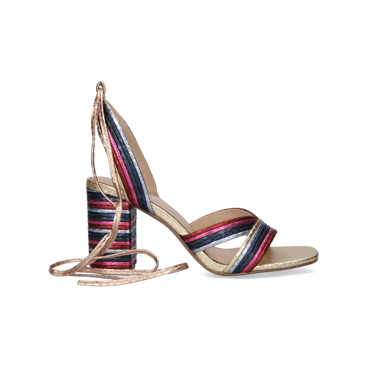 SANDALIA TACÓN CAROL502 SNAKE MULTICOLOR