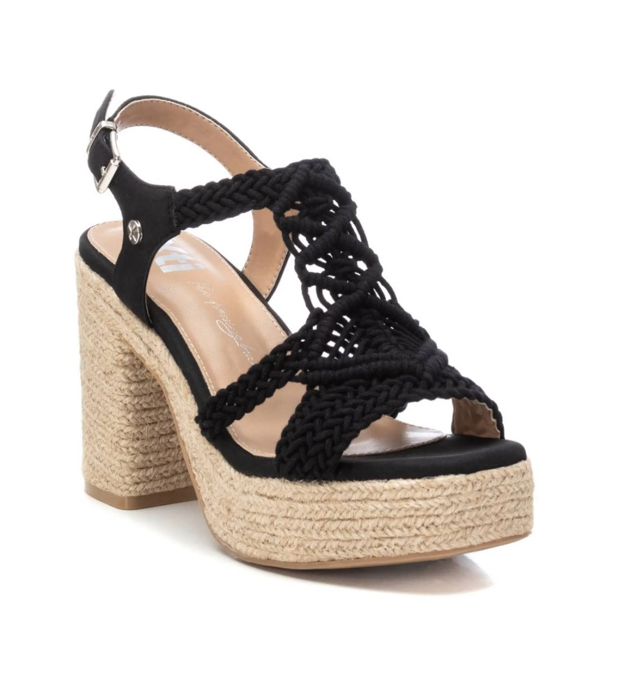 SANDALIAS 142839 NEGRO ALTURA TACóN 10CM