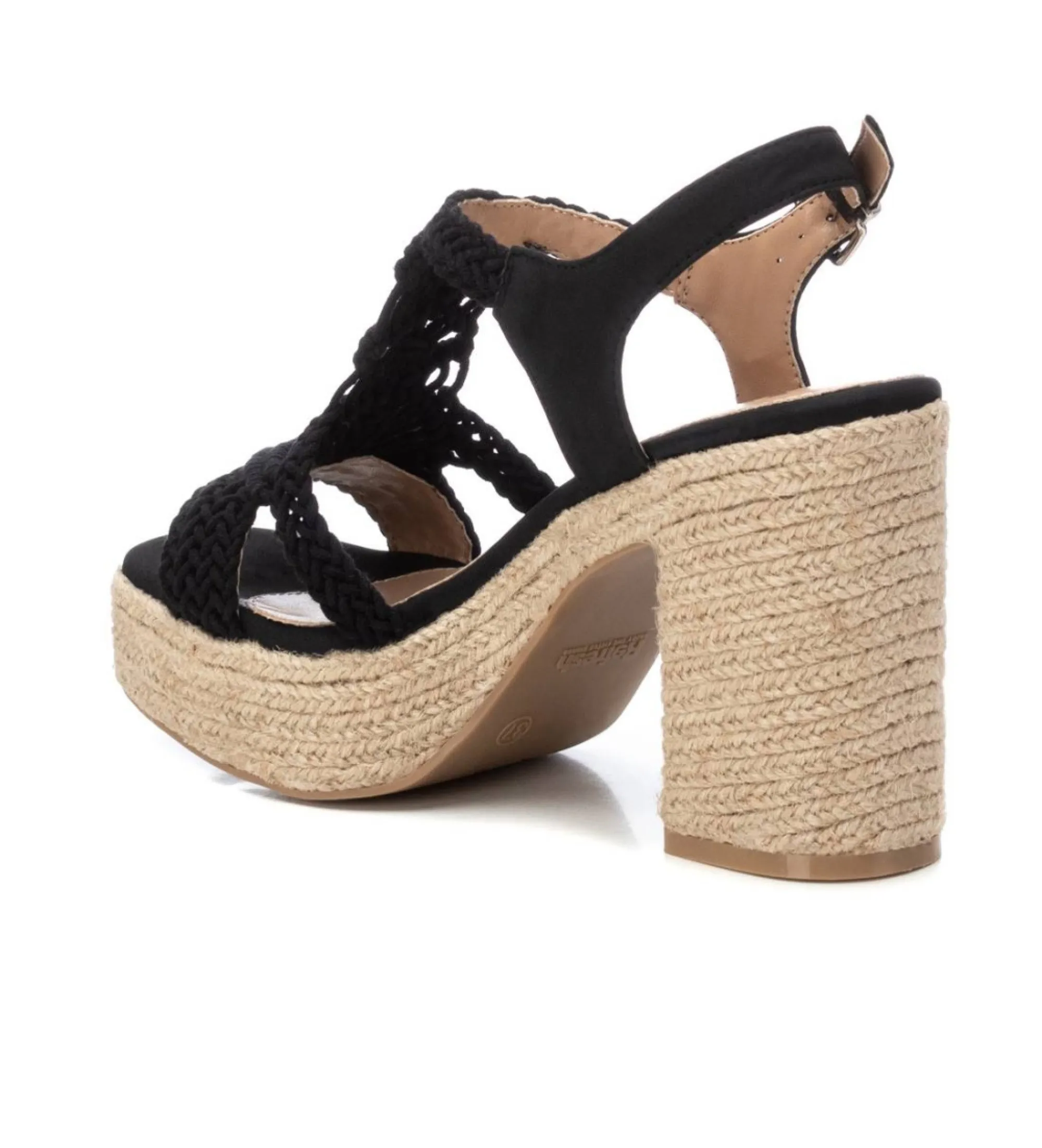 SANDALIAS 142839 NEGRO ALTURA TACóN 10CM