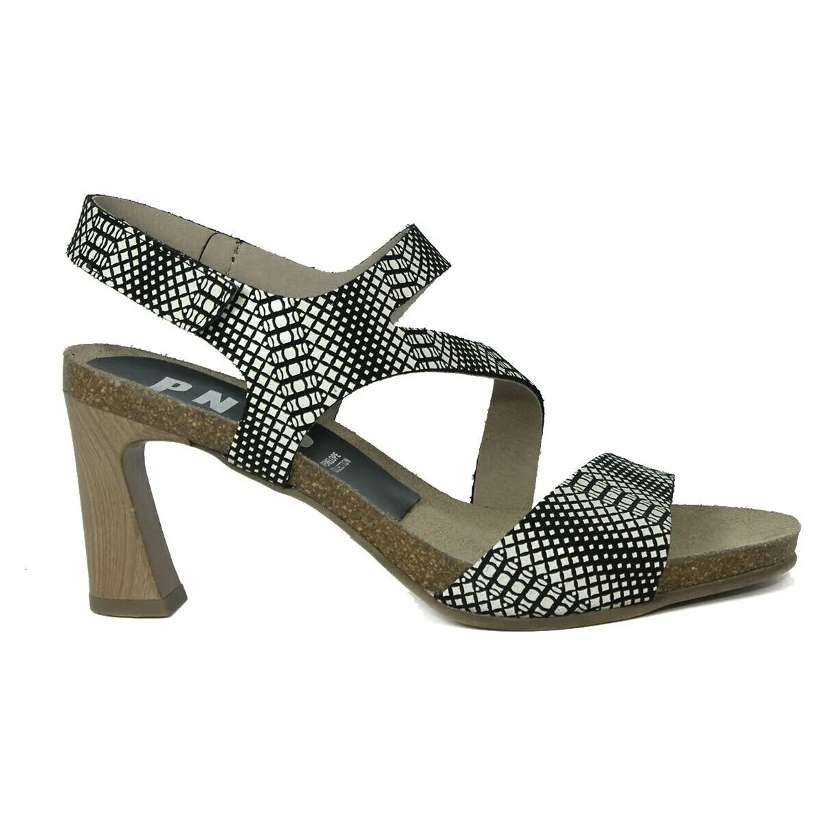 SANDALIAS BIO DE PIEL CON TACÓN NEGRAS  CAIRO
